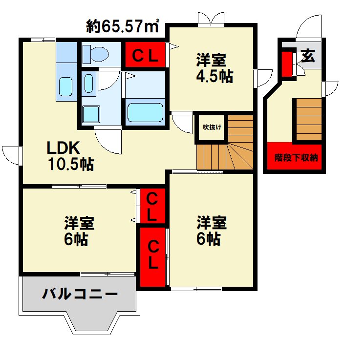 サンパレス田原　A棟 202号室 間取り