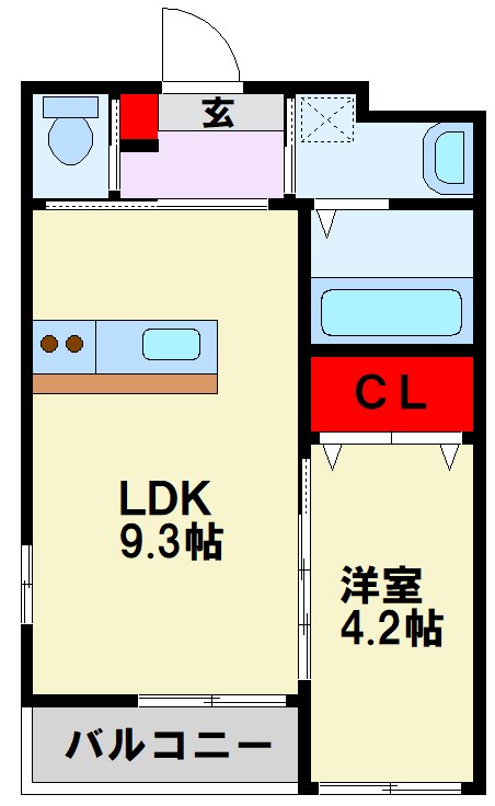 ベルクグランツ戸畑駅前 201号室 間取り