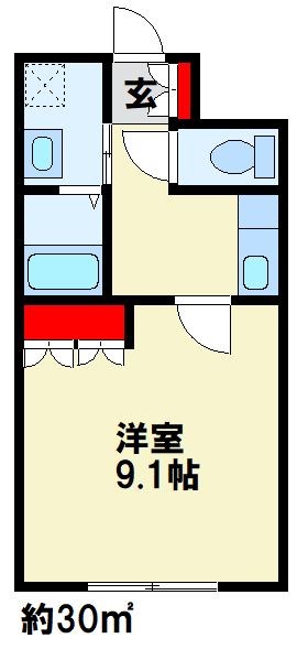 エバーラスティング輝　B棟 105号室 間取り