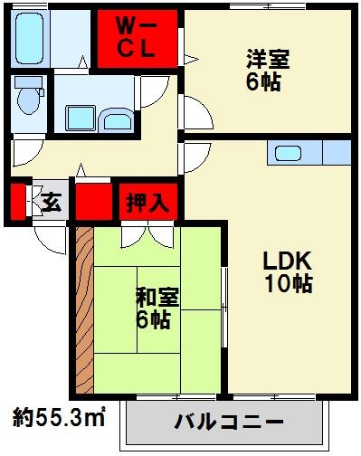 パストラル湯川　A棟 102号室 間取り