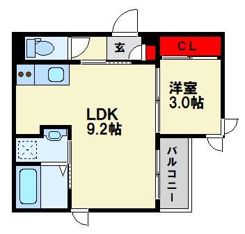 Regalestラフィエ 102号室 間取り