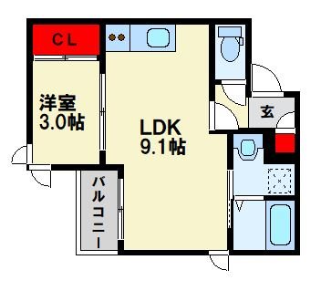 Regalestラフィエ 105号室 間取り