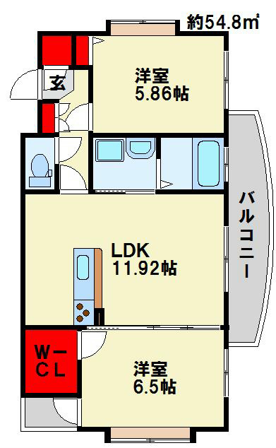サンシャインⅡ 604号室 間取り