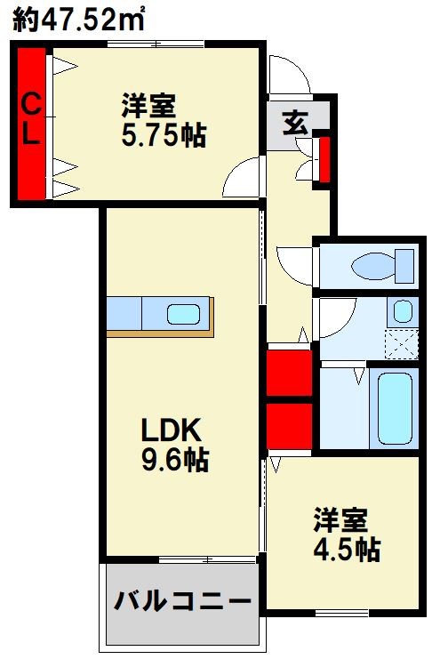 ソレイユひびきの 間取り図