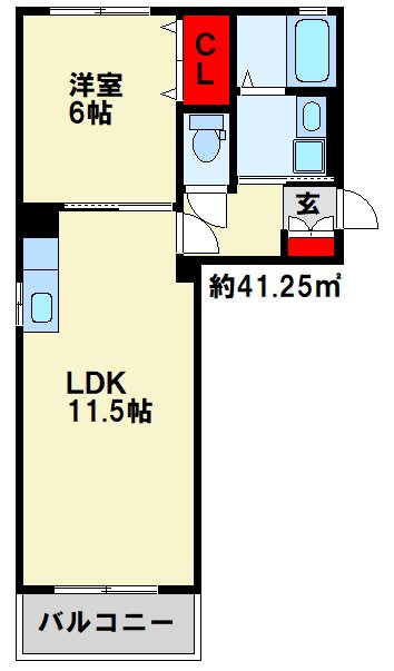 クラージュ C棟 間取り図