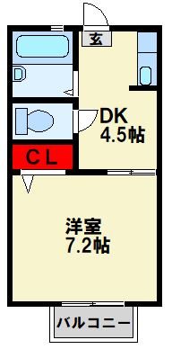 ディアス南 201号室 間取り