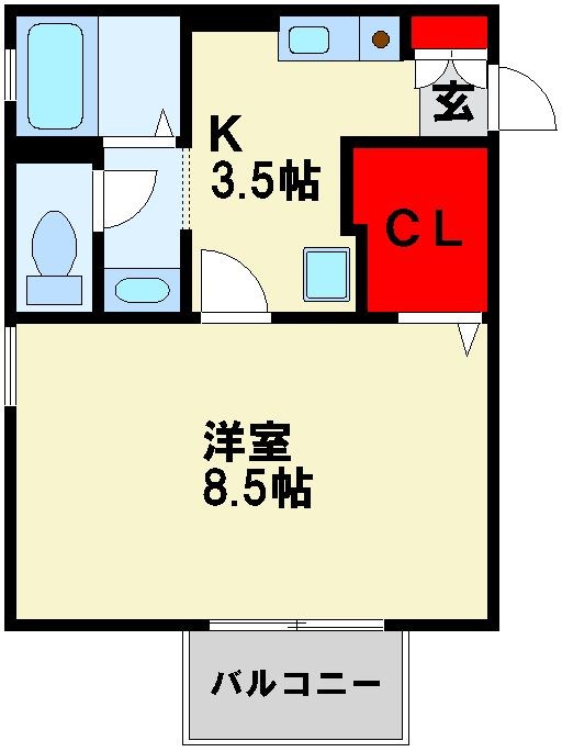 福岡県北九州市戸畑区三六町8-5 間取り