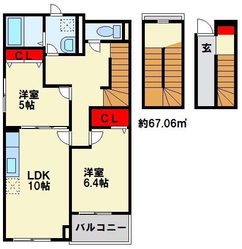 ヴィラルーチェ 　A棟 302号室 間取り