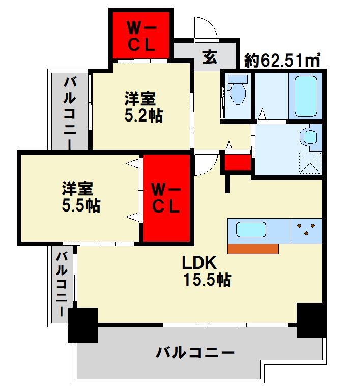 ラファエロ 701号室 間取り