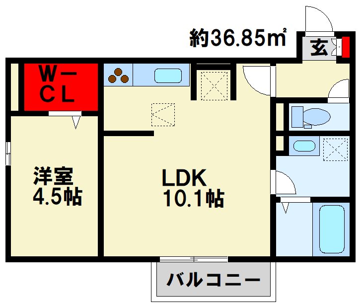 トレス若園館 間取り図
