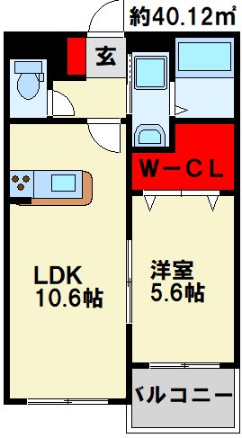 S-COURT 203号室 間取り