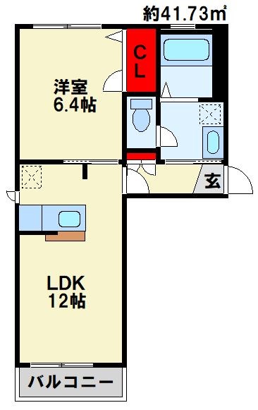リンデンバーム　A棟 203号室 間取り