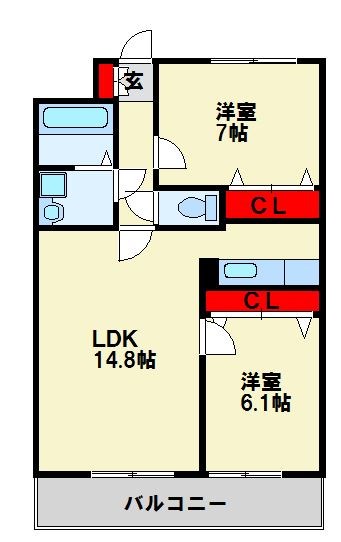 エミネント華里 間取り図