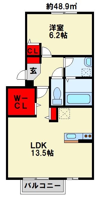グレイス・イナミツⅡ  303号室 間取り