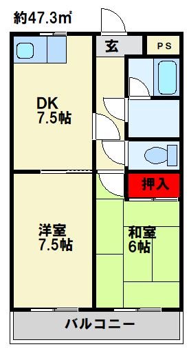 フォーレスト本城Ⅰ 間取り図