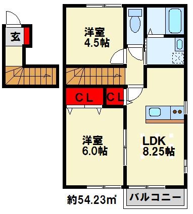 サングレイス　A棟  201号室 間取り