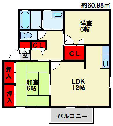 プリムヴェールパルク　F棟 間取り図