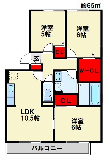 コンフォールⅠ番館 間取り