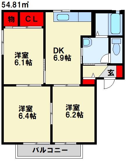 ヴィラ・サンロイヤル C棟  間取り図