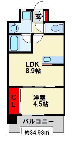 Apartment 3771 502号室 間取り