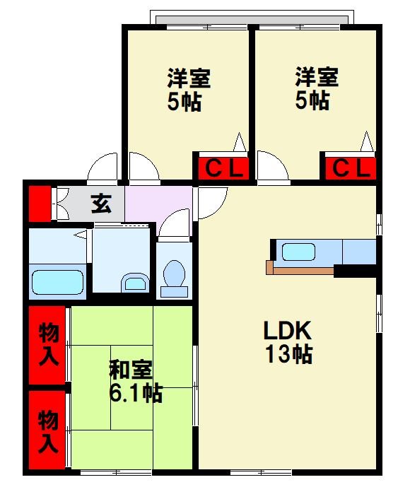 アン ファミール B棟 間取り図