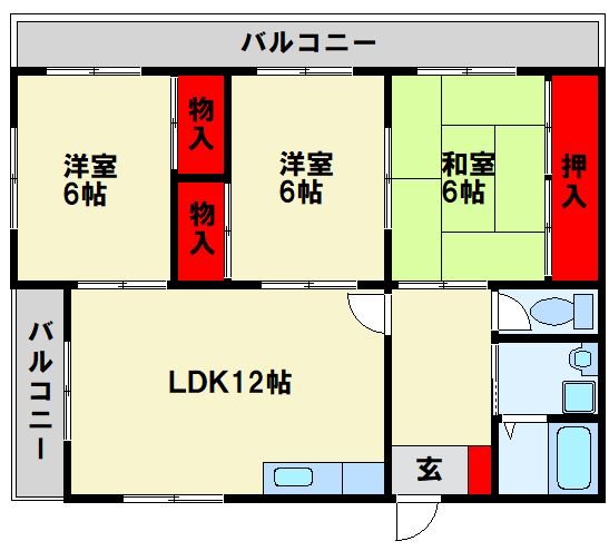 ケーオービル 201号室 間取り