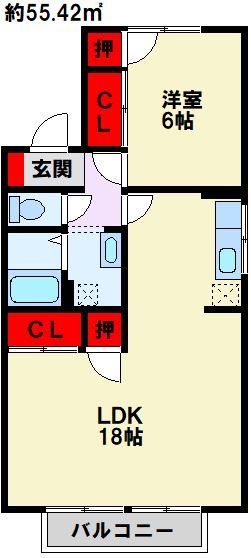 リオ・グランデ芳賀　C棟 間取り図