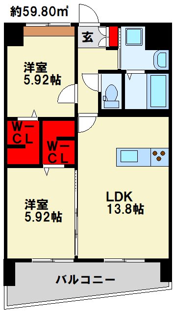 THE SQUARE Glory Residence 間取り図