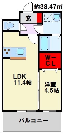 ヒルズ折尾 間取り図