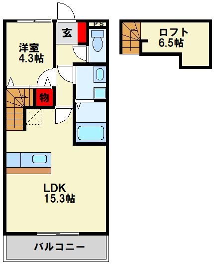 ショーンⅡ A棟 201号室 間取り