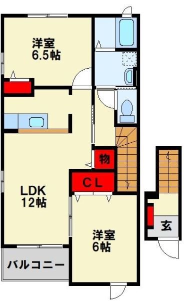 ライフサニー浅川Ⅲ 201号室 間取り