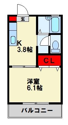 クレアール青山 206号室 間取り