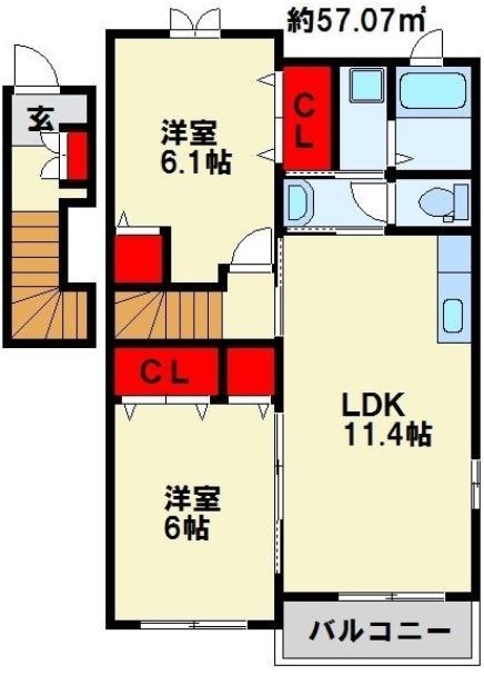 EVA-01 202号室 間取り