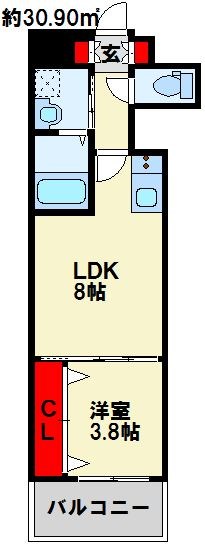 サンクレシア原町別院 206号室 間取り