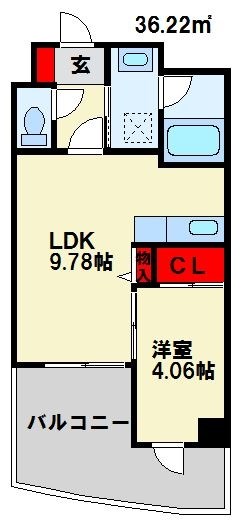 オリオンビル  501号室 間取り