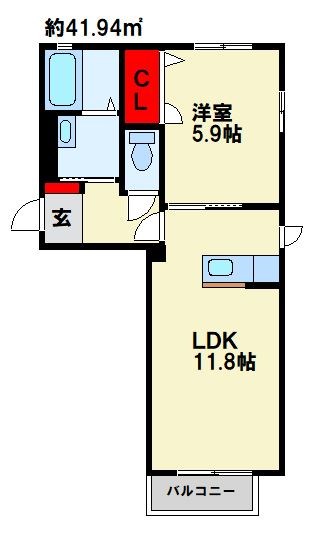 コンフォルト・Ｍ A棟  201号室 間取り