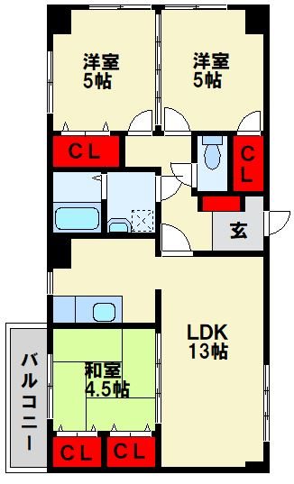 リリーフ浅川Ⅱ 間取り図