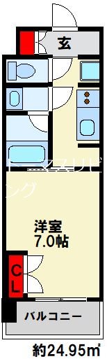 RJRプレシア西小倉駅前 501号室 間取り
