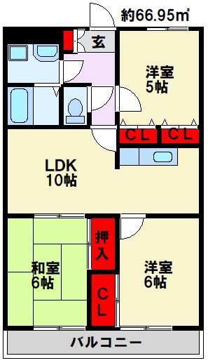 エクセル青葉台 407号室 間取り