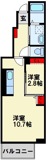 プランドールセゾンⅡ 103号室 間取り