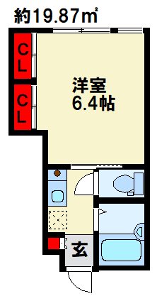 Dear津田　Ａ棟 102号室 間取り