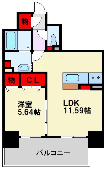 B REGIS 501号室 間取り