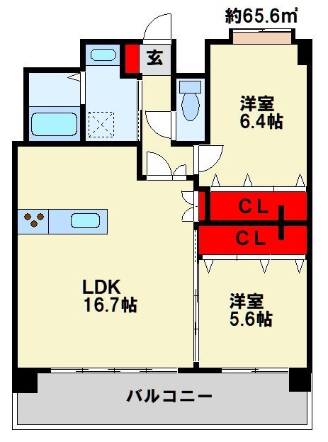 メディクレスト 1203号室 間取り