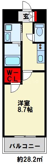 ギャラン竪町Neo 1323号室 間取り
