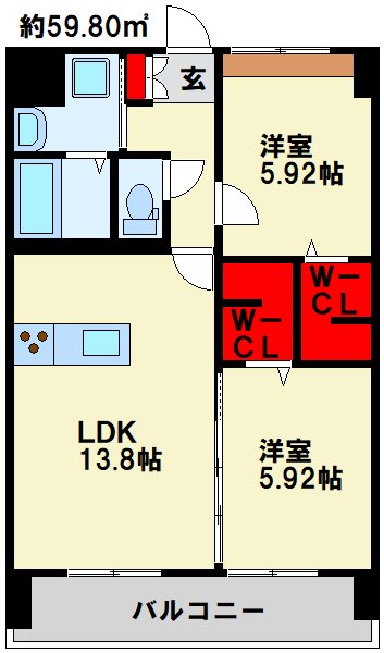 THE SQUARE Glory Residence 間取り図