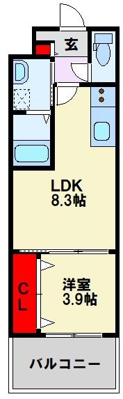 Fu-tonⅢ黒崎 302号室 間取り