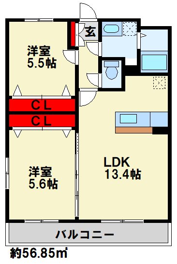 ユーミーシャルマン 305号室 間取り