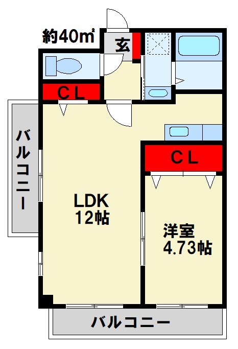 サンクス光 301号室 間取り