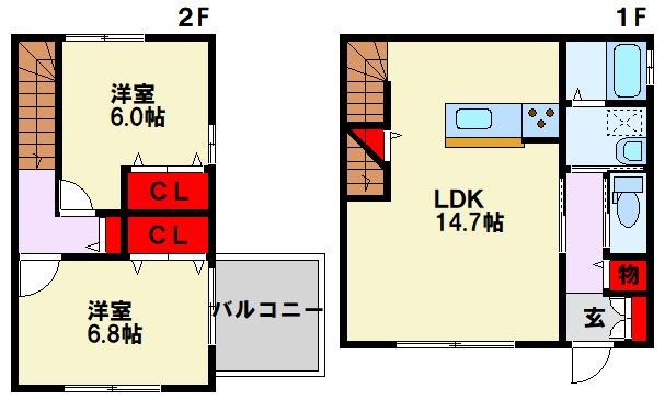 コンフォートヴィヴェールⅡ 1号室 間取り
