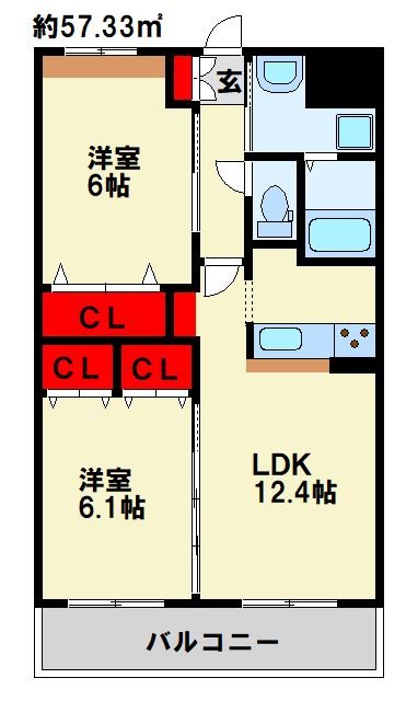 レムリア   102号室 間取り